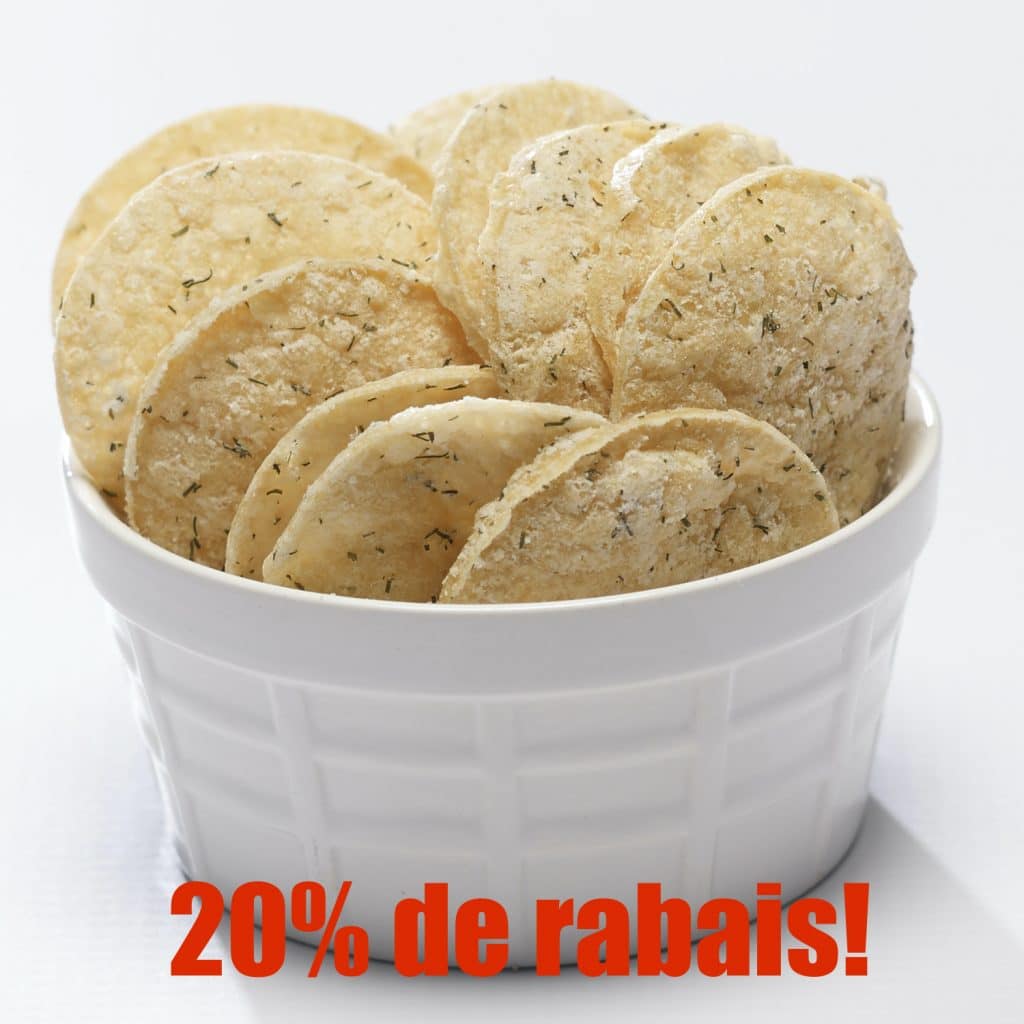 Dill pickle chips in a bowl