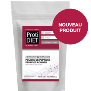 Poudre de peptides dans un sac