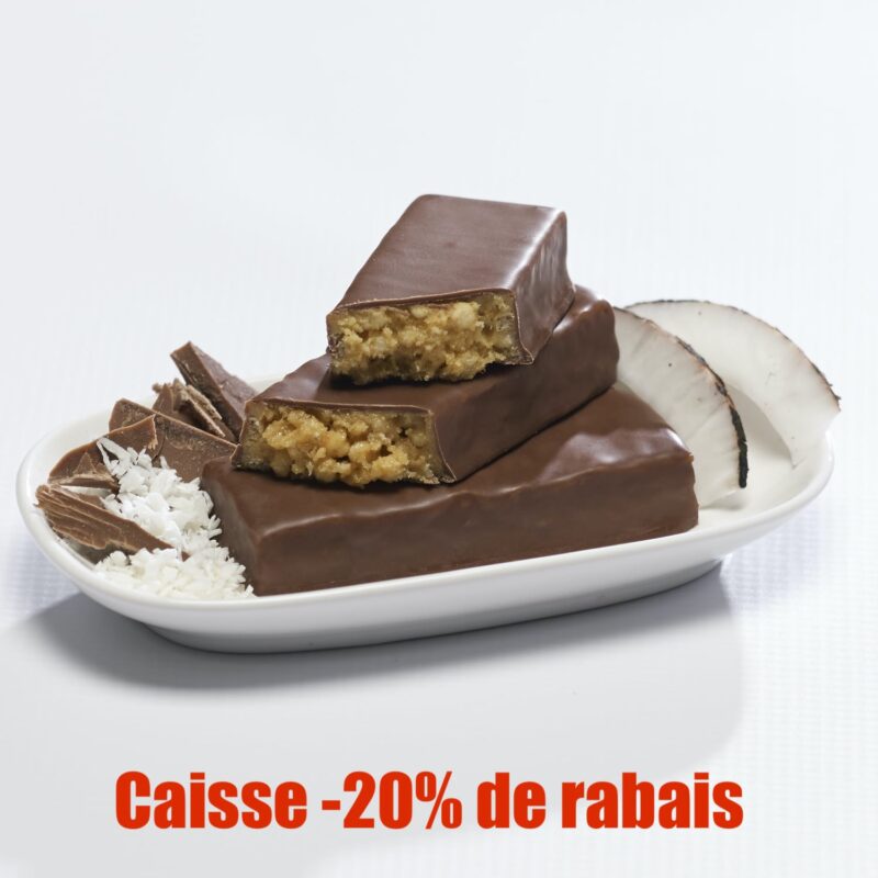 Barres protéinées au chocolat et noix de coco