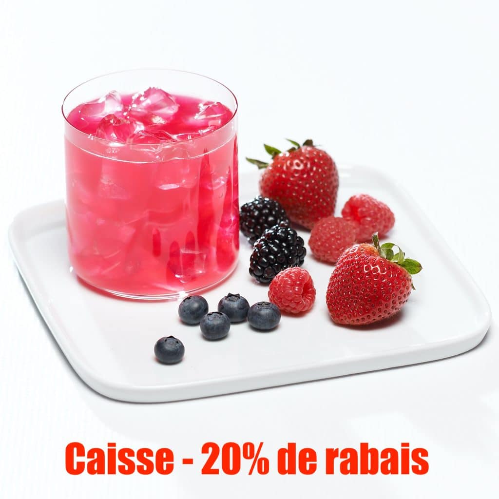 Wildberry drink mix in a glass