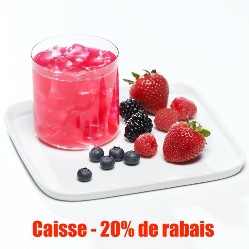 Wildberry drink mix in a glass