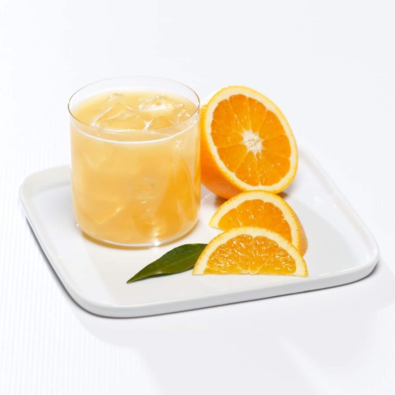 Orange drink in a glass