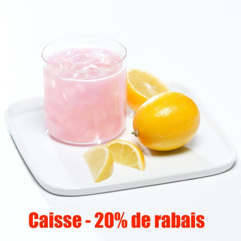 Verre de limonade rose au citron
