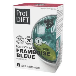 Boisson protéinée concentrée framboise bleue